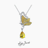  Dây chuyền nữ đẹp giấc mơ bướm vàng đá Swarovski 