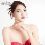  Bộ trang sức bạc đá tam giác màu tím sang trọng 