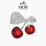  Cài áo quả cherry đỏ 