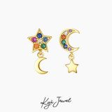  Khuyên tai nữ Star&Moon đá CZ 