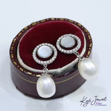  Khuyên tai nữ Circle Pearl 