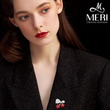  Cài áo quả cherry đỏ 