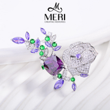  Cài áo Violet Camellia 