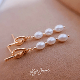  Khuyên tai nữ Knot Pearl 