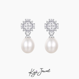  Khuyên tai nữ Freshwater Pearl Floral 