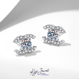  Khuyên tai nữ kim cương Moissanite Prestige 