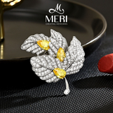  Pin cài áo Silver Leaf 