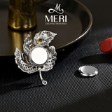  Pin cài áo Silver Leaf 