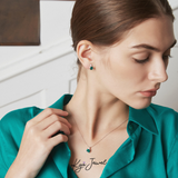  Khuyên tai bạc nữ đá xanh ngọc cao cấp 