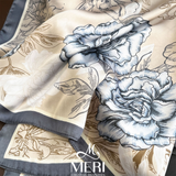  Khăn choàng Blooming Blue Rose 