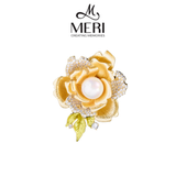  Cài áo hoa hồng vàng cao cấp 