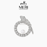  Cài áo Snake Embracing Pearl 