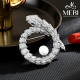  Cài áo Snake Embracing Pearl 