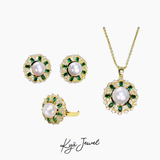  Bộ trang sức nữ Golden Pearl Elegance 