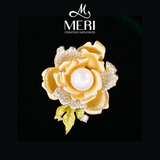  Cài áo hoa hồng vàng cao cấp 