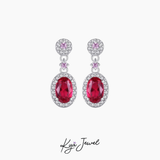  Khuyên tai nữ bạc Ý Crimson Flame 