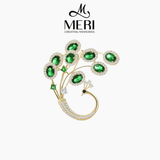  Cài áo Emerald Peacock 