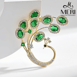  Cài áo Emerald Peacock 