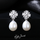  Khuyên tai nữ Freshwater Pearl Floral 