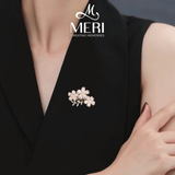  Cài áo Elegant Pearl Flower 