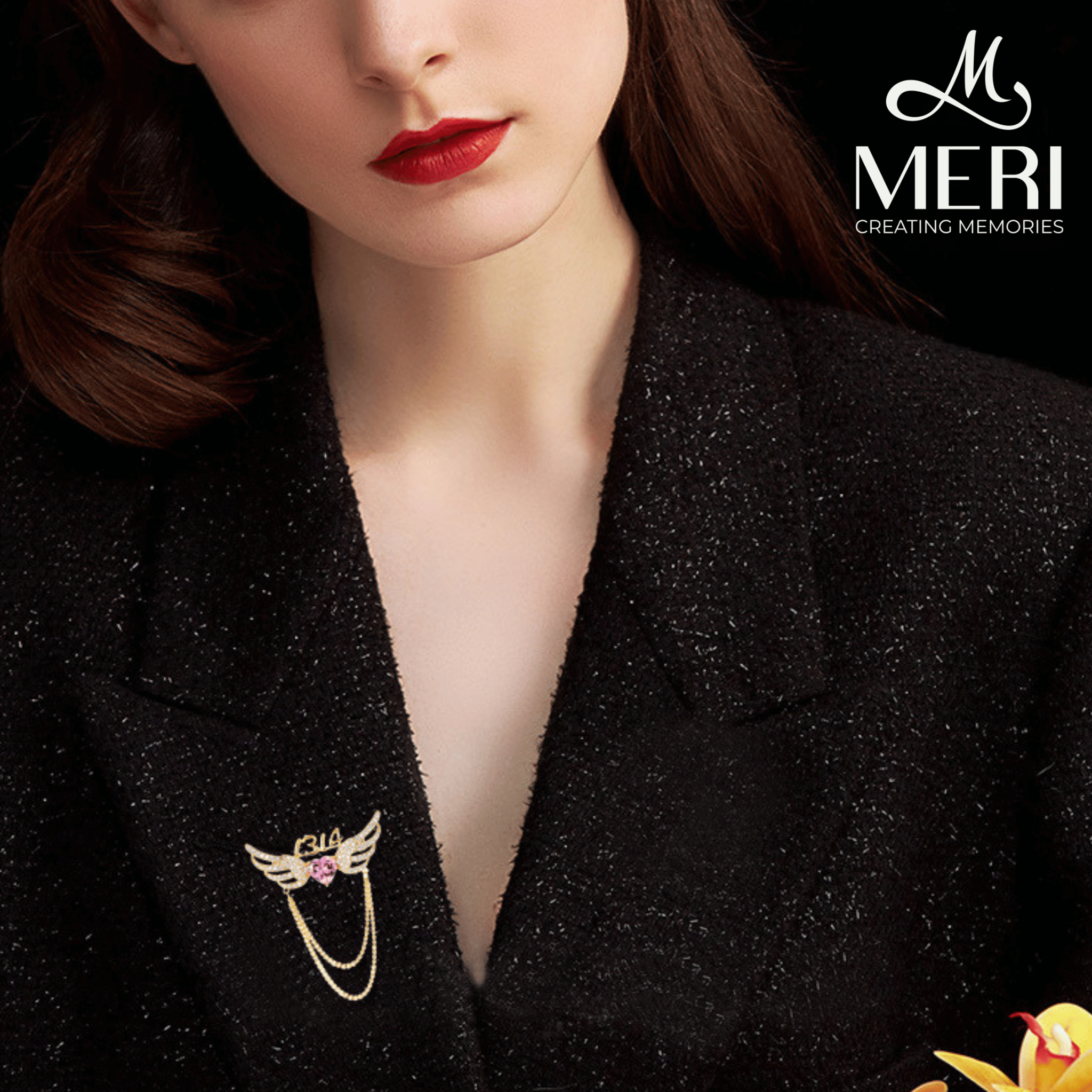  Cài áo Heart Wings 