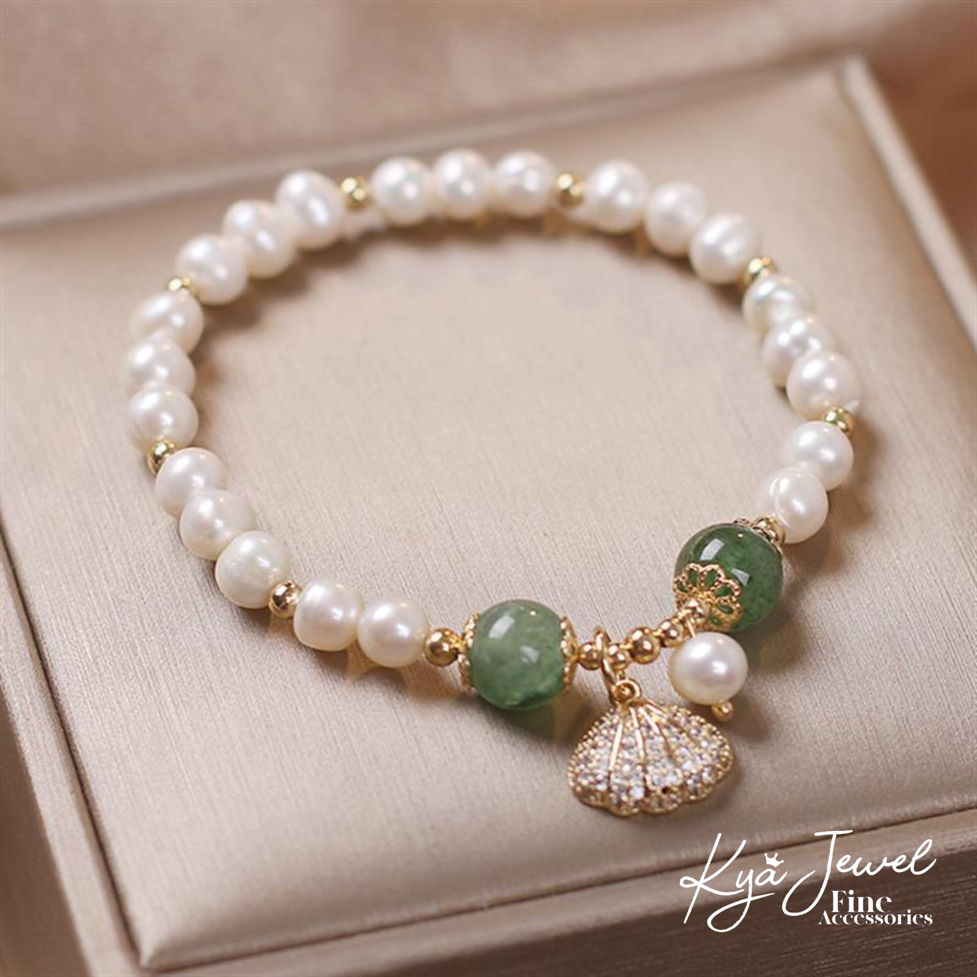  Vòng tay nữ ngọc trai Shimmering Shell 