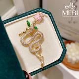  Cài áo Floral Snake 