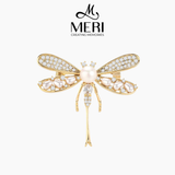  Cài áo Butterfly khảm ngọc trai 