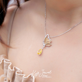  Dây chuyền nữ đẹp giấc mơ bướm vàng đá Swarovski 