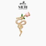  Cài áo Floral Snake 