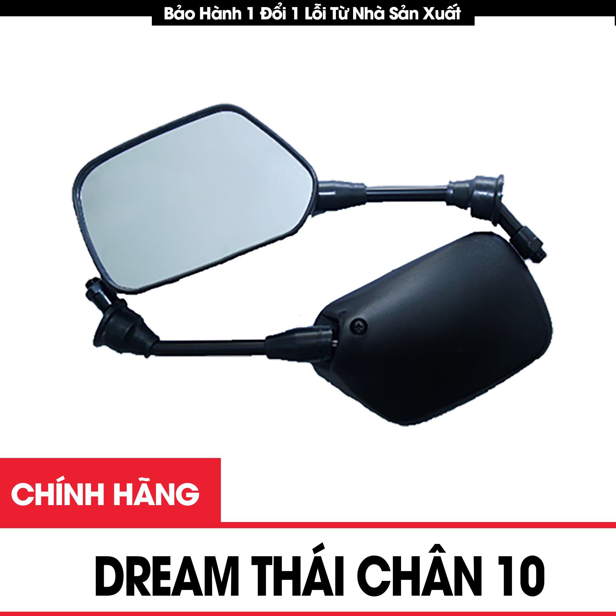 Gương xe máy Dream Thái chân 10 chính hiệu Daichi - Phụ Tùng Xe Máy