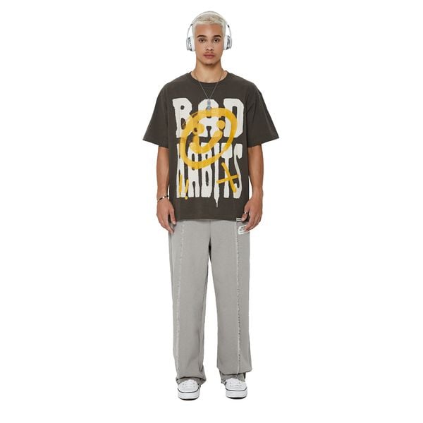 BAD DESTROYED SWEATPANTS - GREY