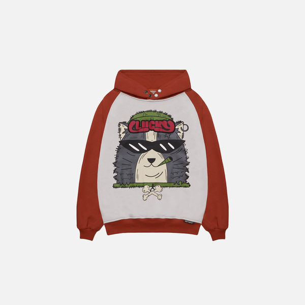 LUCKY MEOW RAGLAN HOODIE