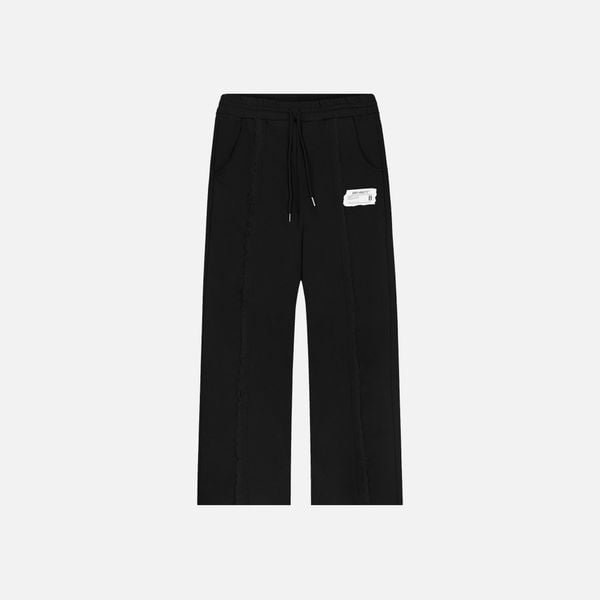 BAD DESTROYED SWEATPANTS - BLACK