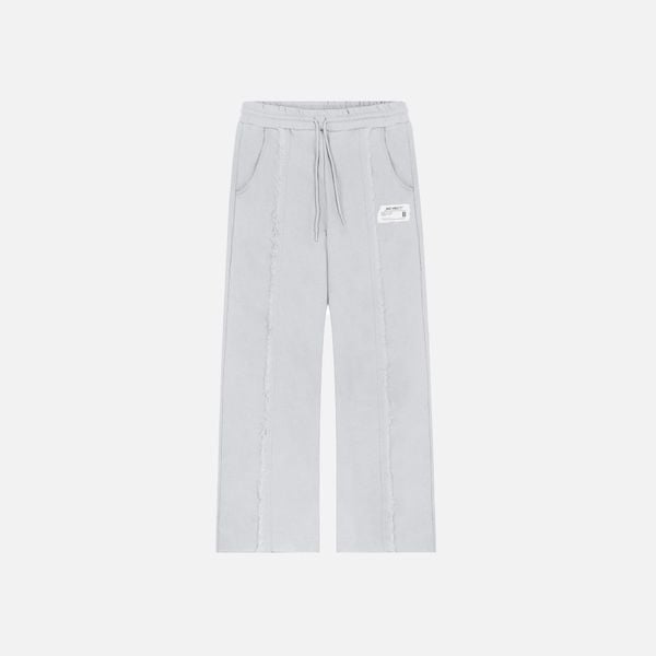 BAD DESTROYED SWEATPANTS - GREY