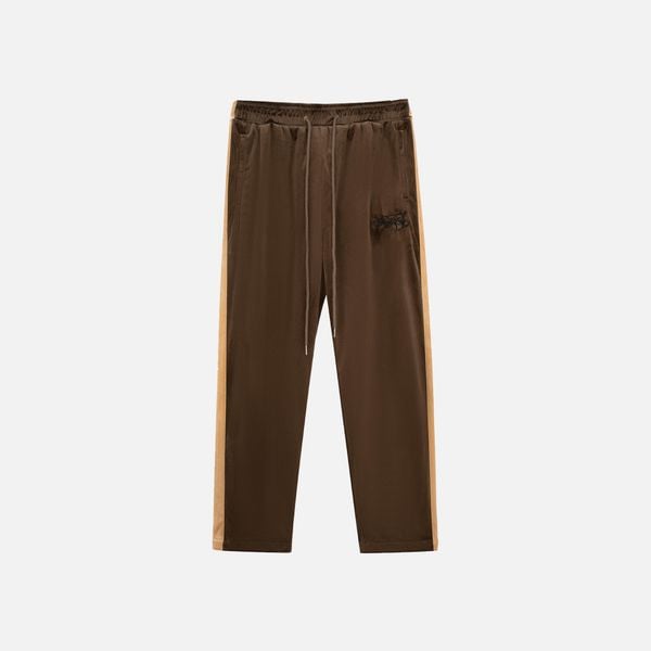 "90S PARTY" VELOUR TRACK PANTS