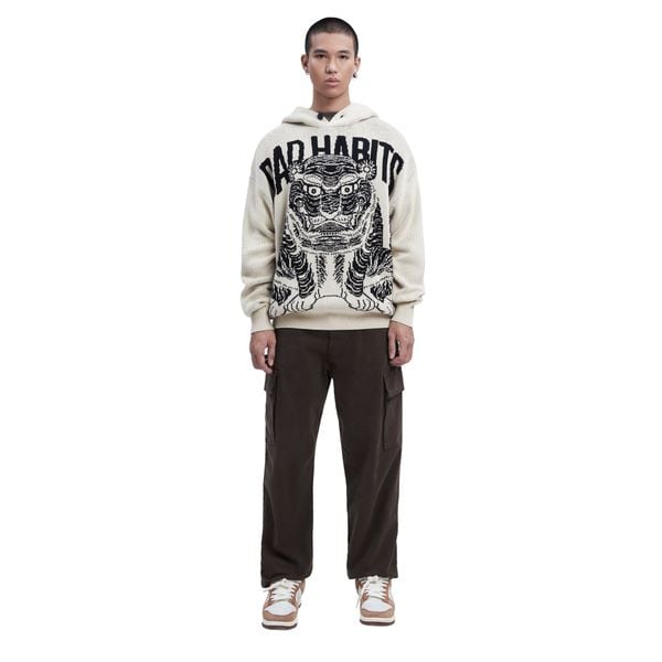 TIGER KNIT HOODIE
