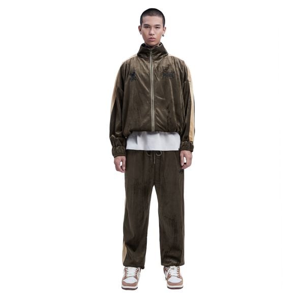 "90S PARTY" VELOUR TRACK PANTS