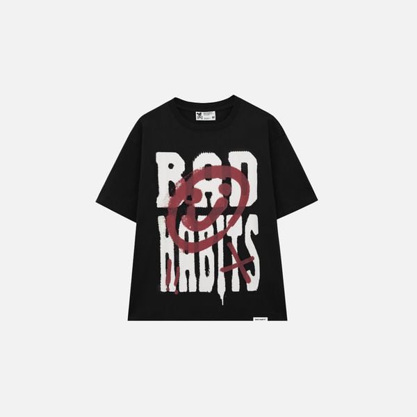 BAD SMILEY TEE - BLACK