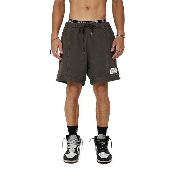 DESTROYED SWEAT SHORT - GREY