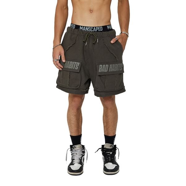 DISSTRESSED CARGO SHORT - GREY
