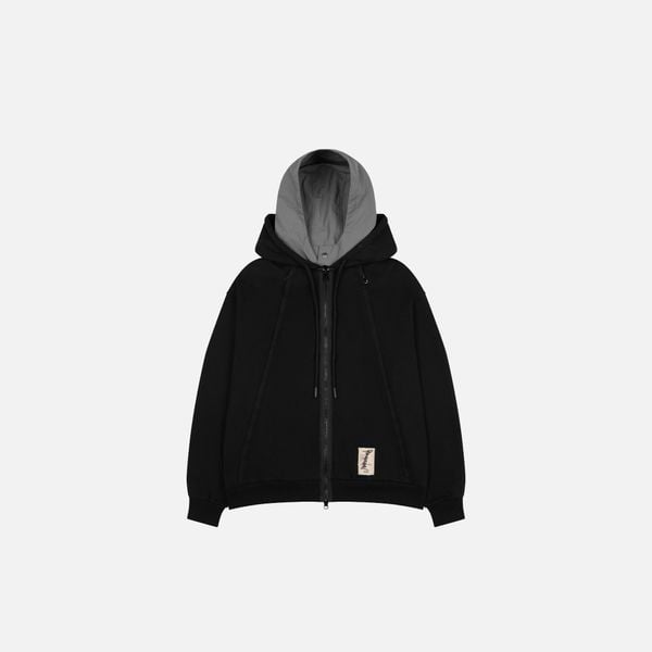 NON STANDARD LAYER ZIP HOODIE