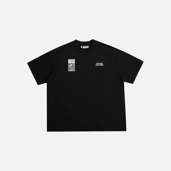 STOP THINK BOXY TEE - BLACK