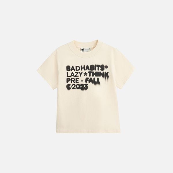 BAD & LAZY BABY TEE - CREAM