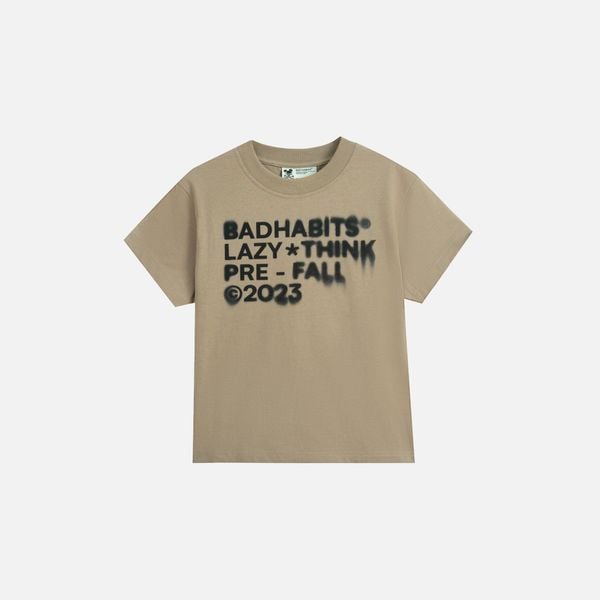 BAD & LAZY BABY TEE - COFFEE