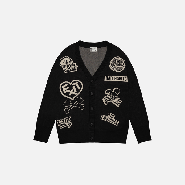 EXIT CARDIGAN - BLACK