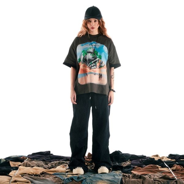 DEJAVU BOXY TEE - GREY