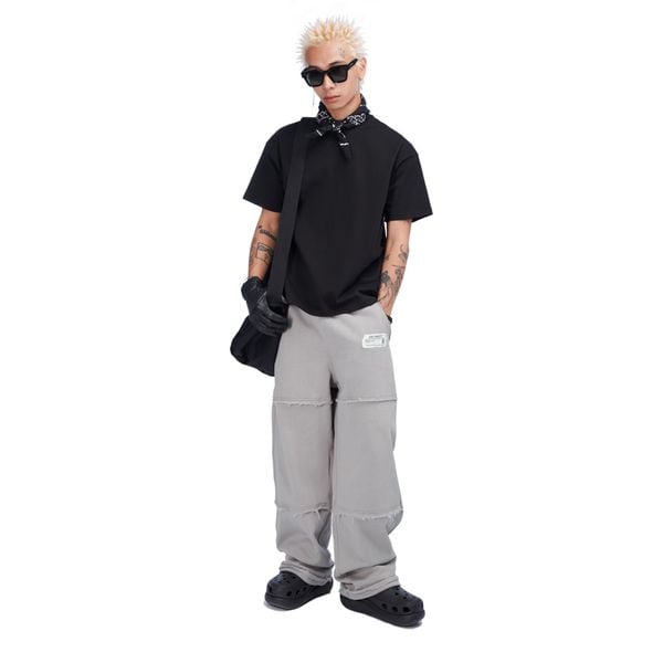 DISTRESSED SWEATPANTS - LIGHT GREY