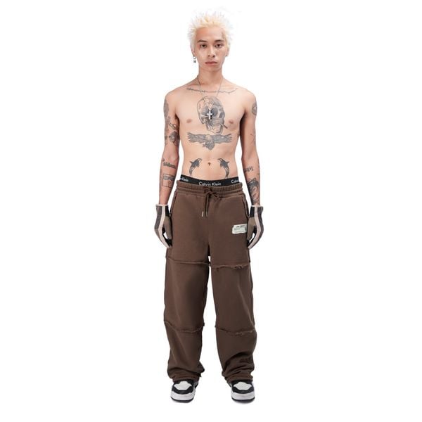 DISTRESSED SWEATPANTS - MOCA