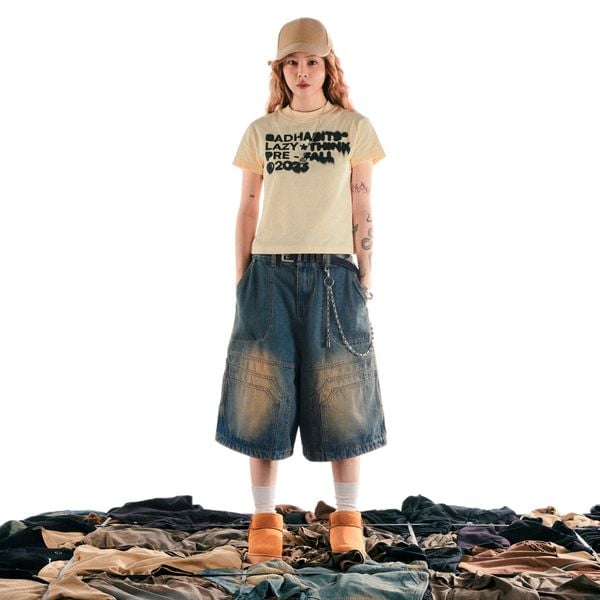 BAD & LAZY BABY TEE - CREAM